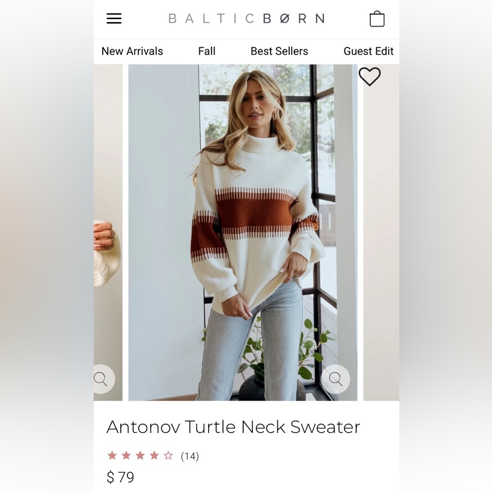 Never worn, heavy, knit sweater.